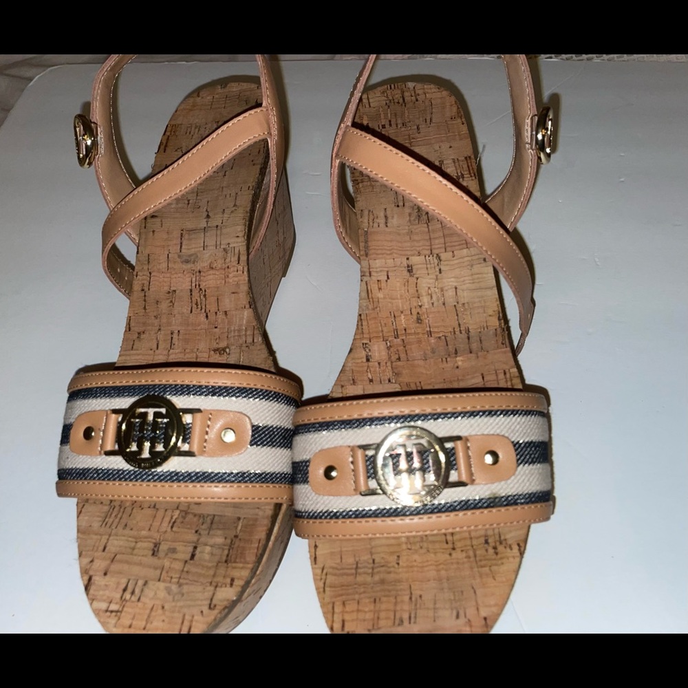 Tommy Hilfiger wedge strap shoes